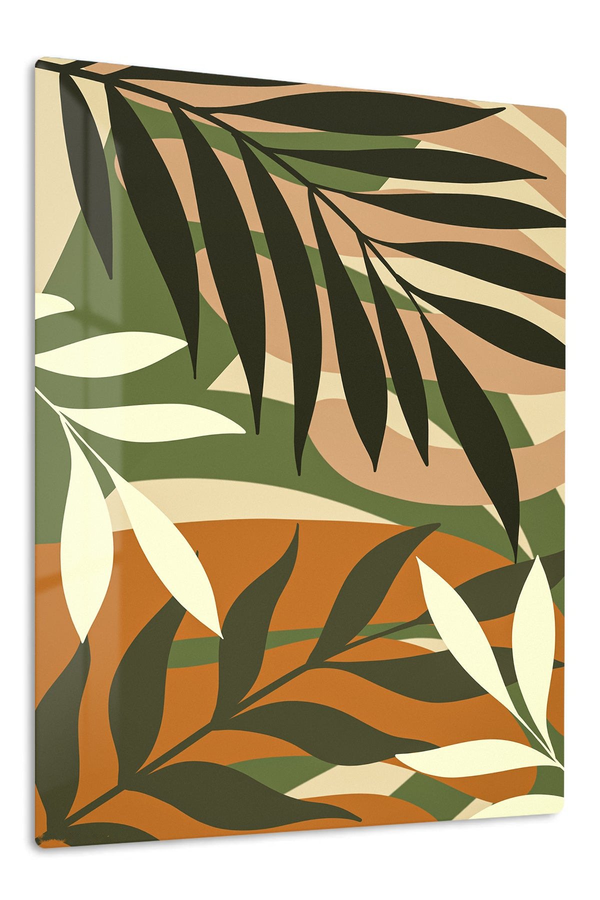 Earthy Botanical Canopy metal wall art print