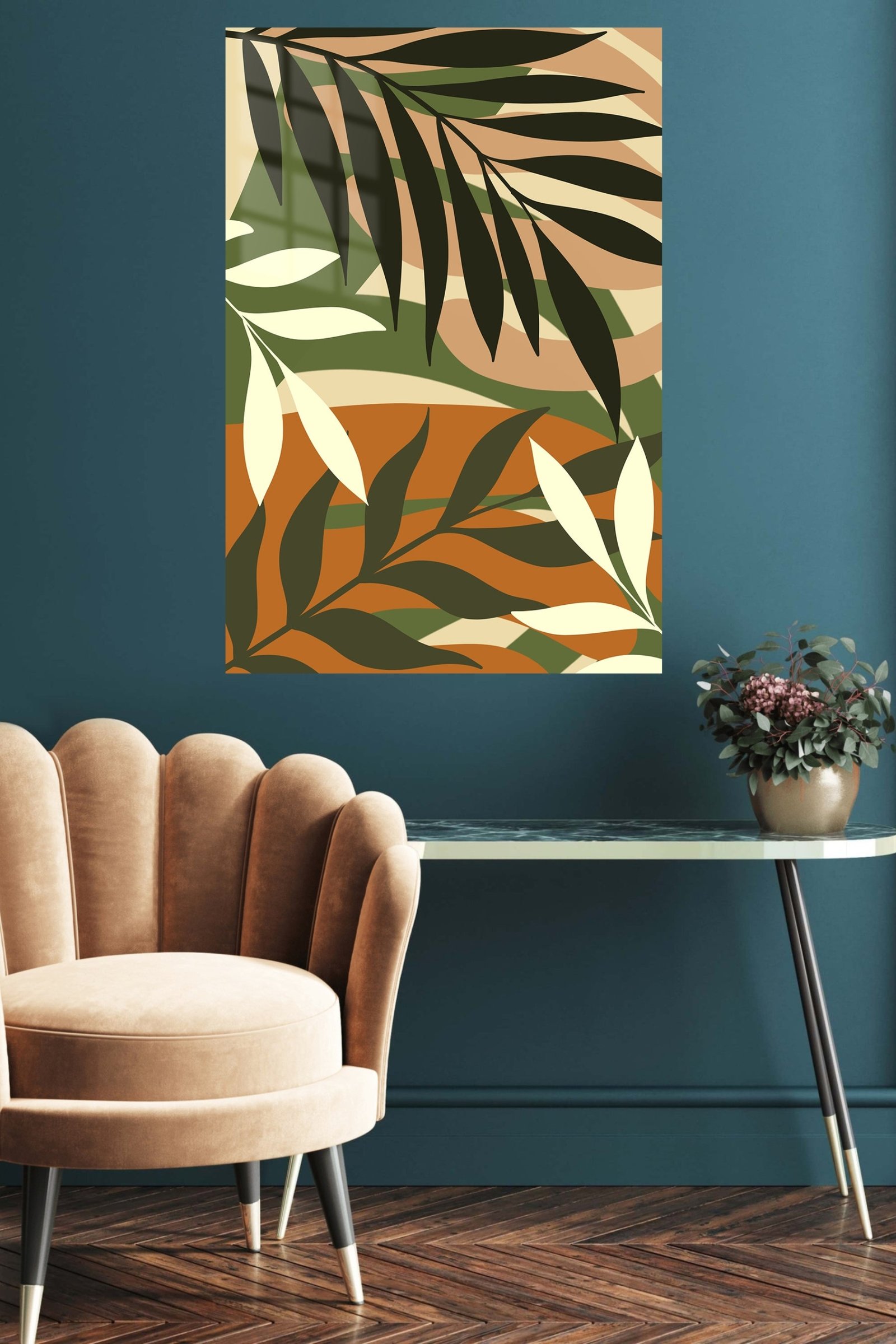 Earthy Botanical Canopy metal wall art print, view 5