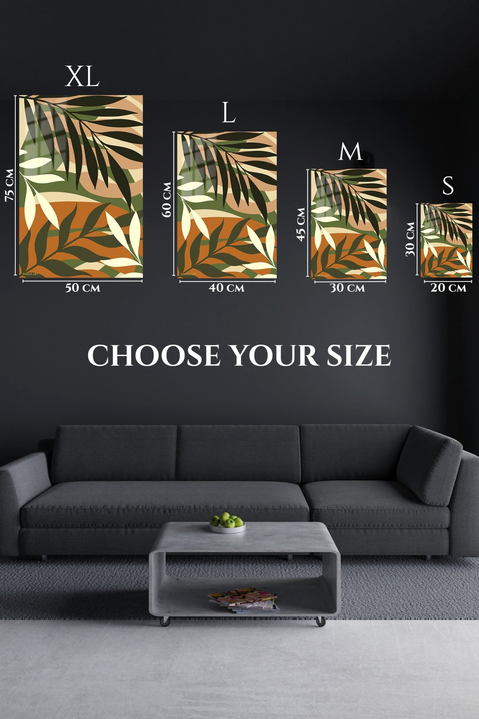 Earthy Botanical Canopy metal wall art print, view 6