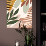 Earthy Botanical Layers metal wall art print, view 4