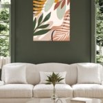 Earthy Botanical Layers metal wall art print, view 5