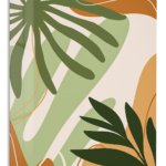 Abstract Tropical Foliage metal wall art print