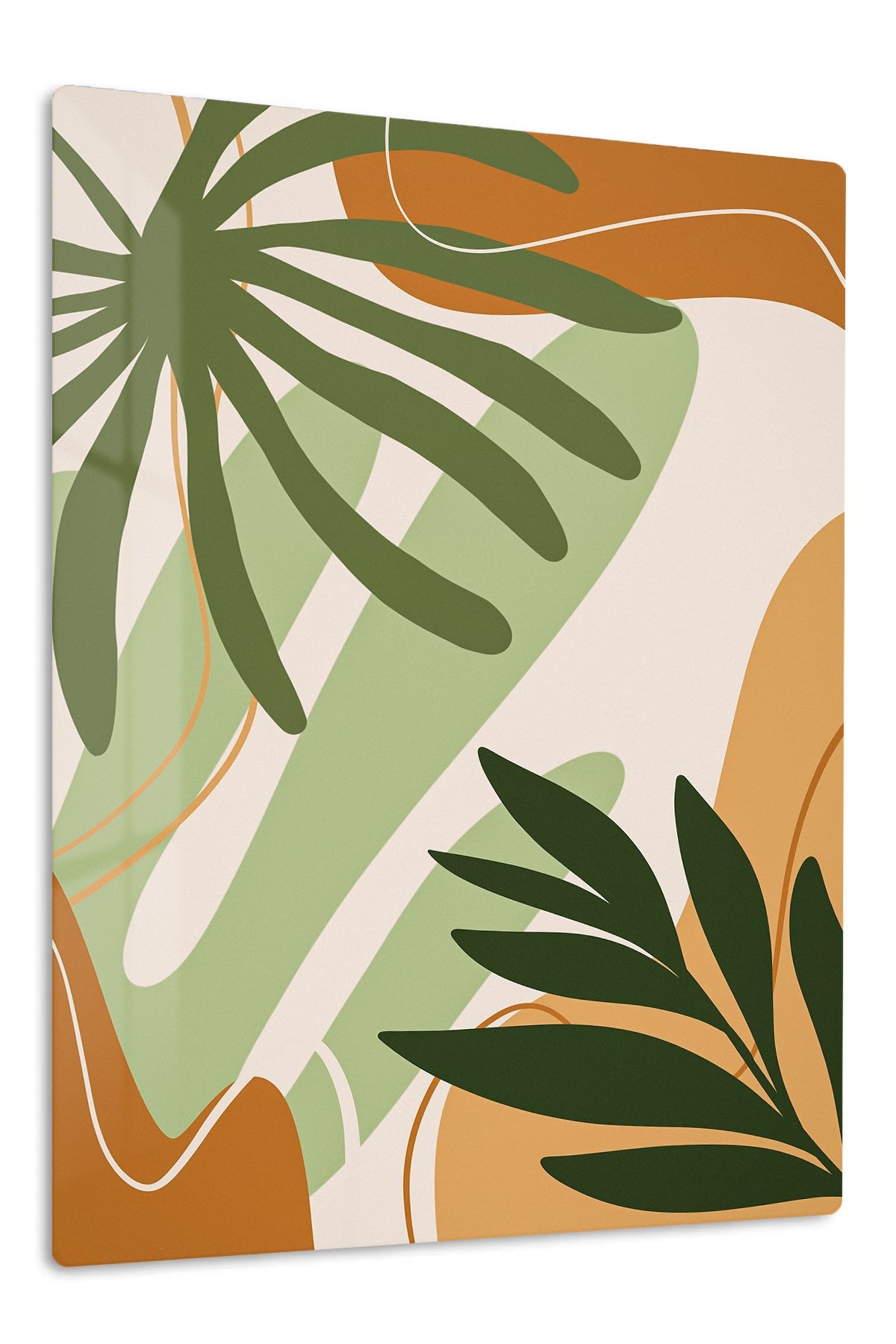Abstract Tropical Foliage metal wall art print