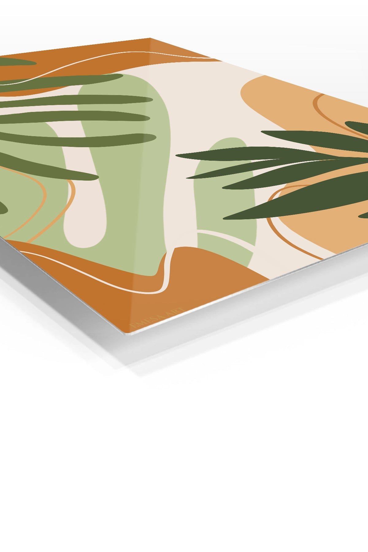Abstract Tropical Foliage metal wall art print, view 2