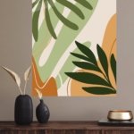 Abstract Tropical Foliage metal wall art print, view 4