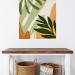 Abstract Tropical Foliage metal wall art print, view 5