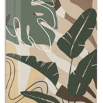 Earthy Tropical Leaves metal wall art print