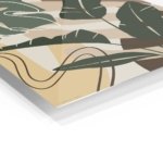 Earthy Tropical Leaves metal wall art print, view 2