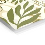 Olive Botanical Flow metal wall art print, view 2