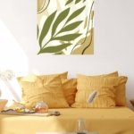 Olive Botanical Flow metal wall art print, view 5