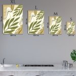 Olive Botanical Flow metal wall art print, view 6