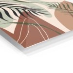 Earthy Tropical Leaves metal wall art print, view 2