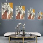 Earthy Tropical Leaves metal wall art print, view 6