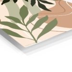 Earthtone Botanical Silhouette metal wall art print, view 2