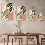 Earthtone Botanical Silhouette metal wall art print, view 6