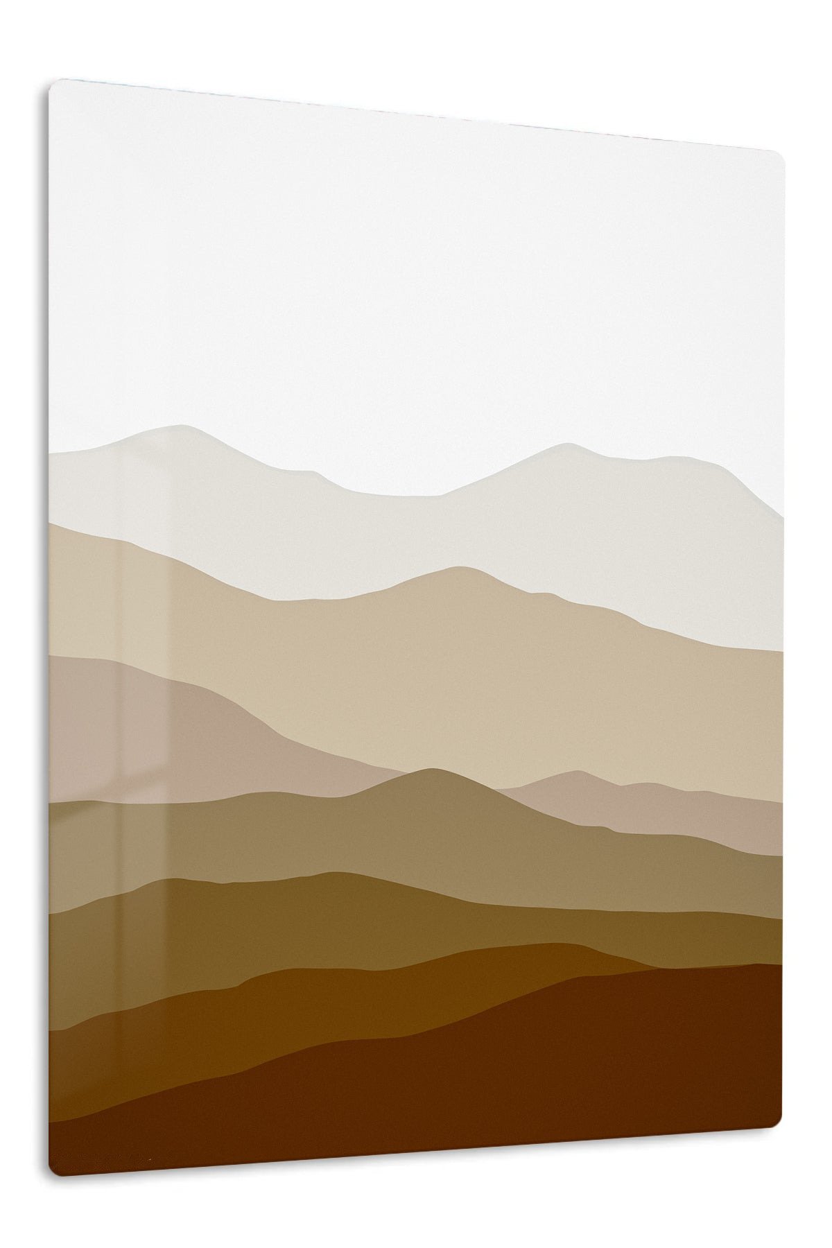 Earthtone Layered Hills metal wall art print