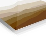 Earthtone Layered Hills metal wall art print, view 2