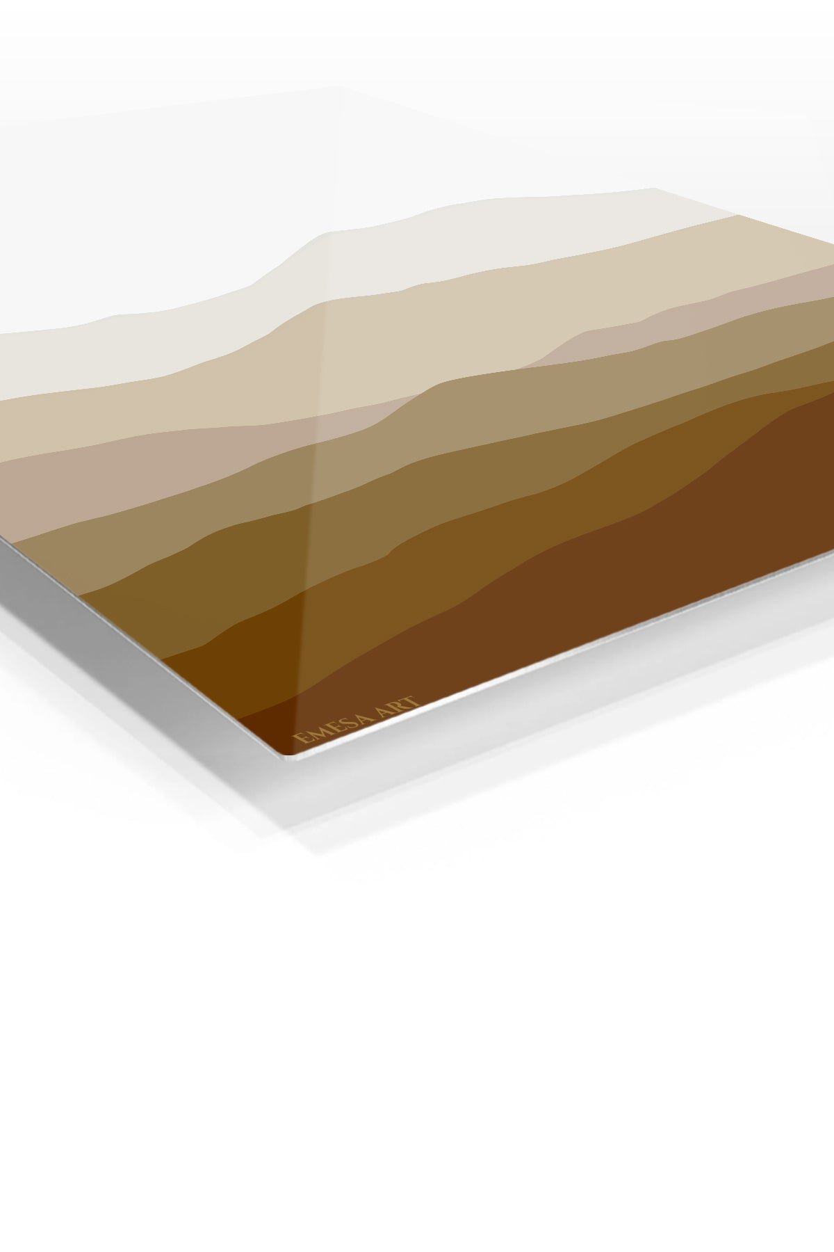 Earthtone Layered Hills metal wall art print, view 2