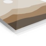 Earth Tone Mountain Sun metal wall art print, view 2