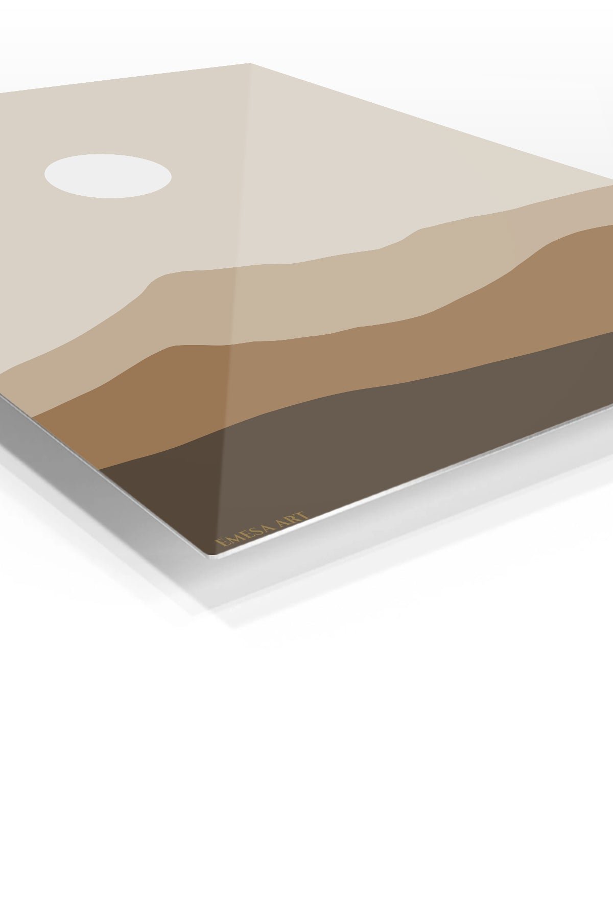 Earth Tone Mountain Sun metal wall art print, view 2