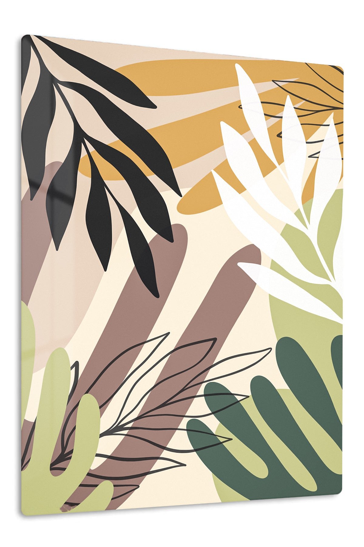 Sunlit Tropical Foliage metal wall art print