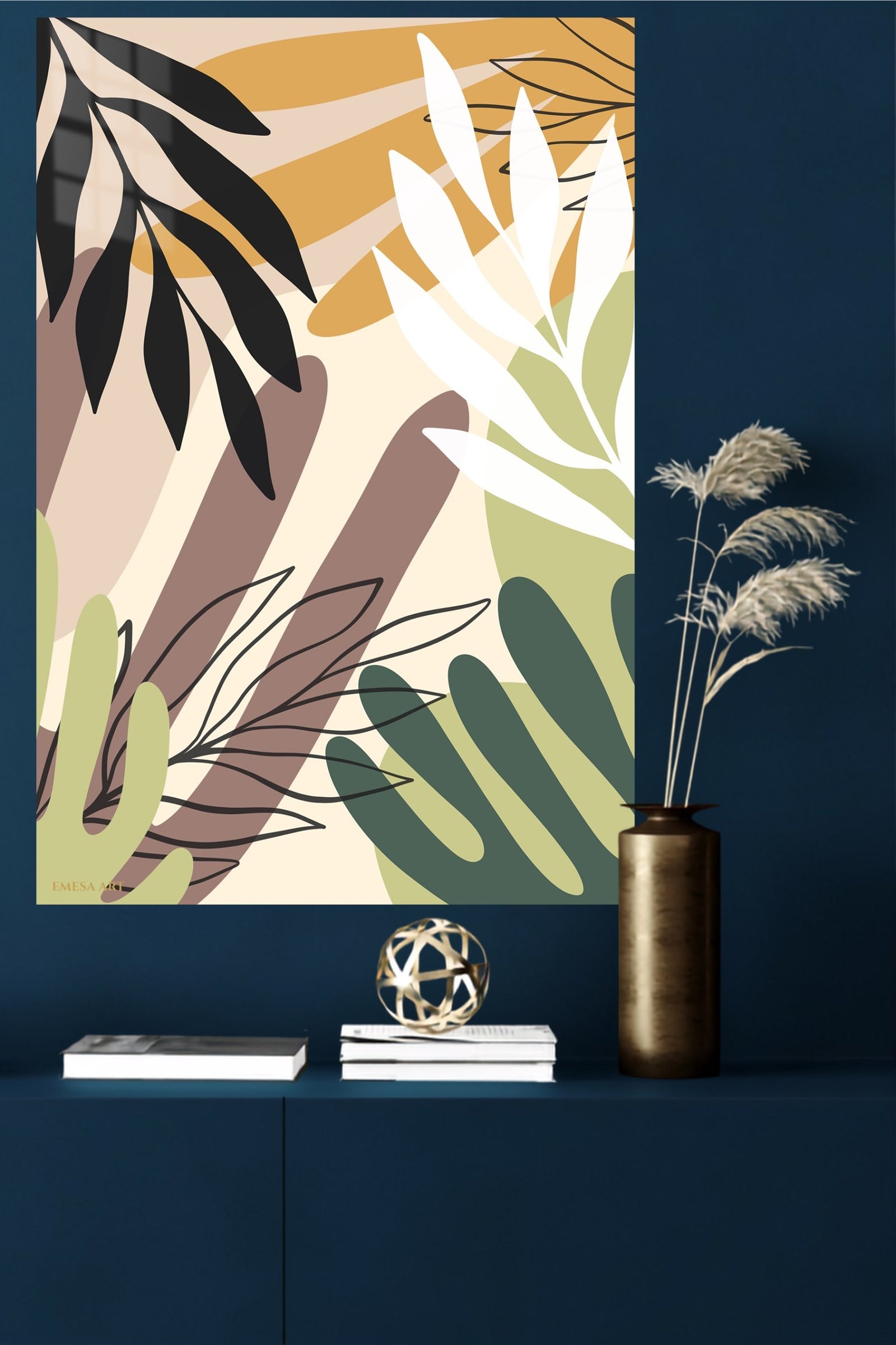 Sunlit Tropical Foliage metal wall art print, view 4
