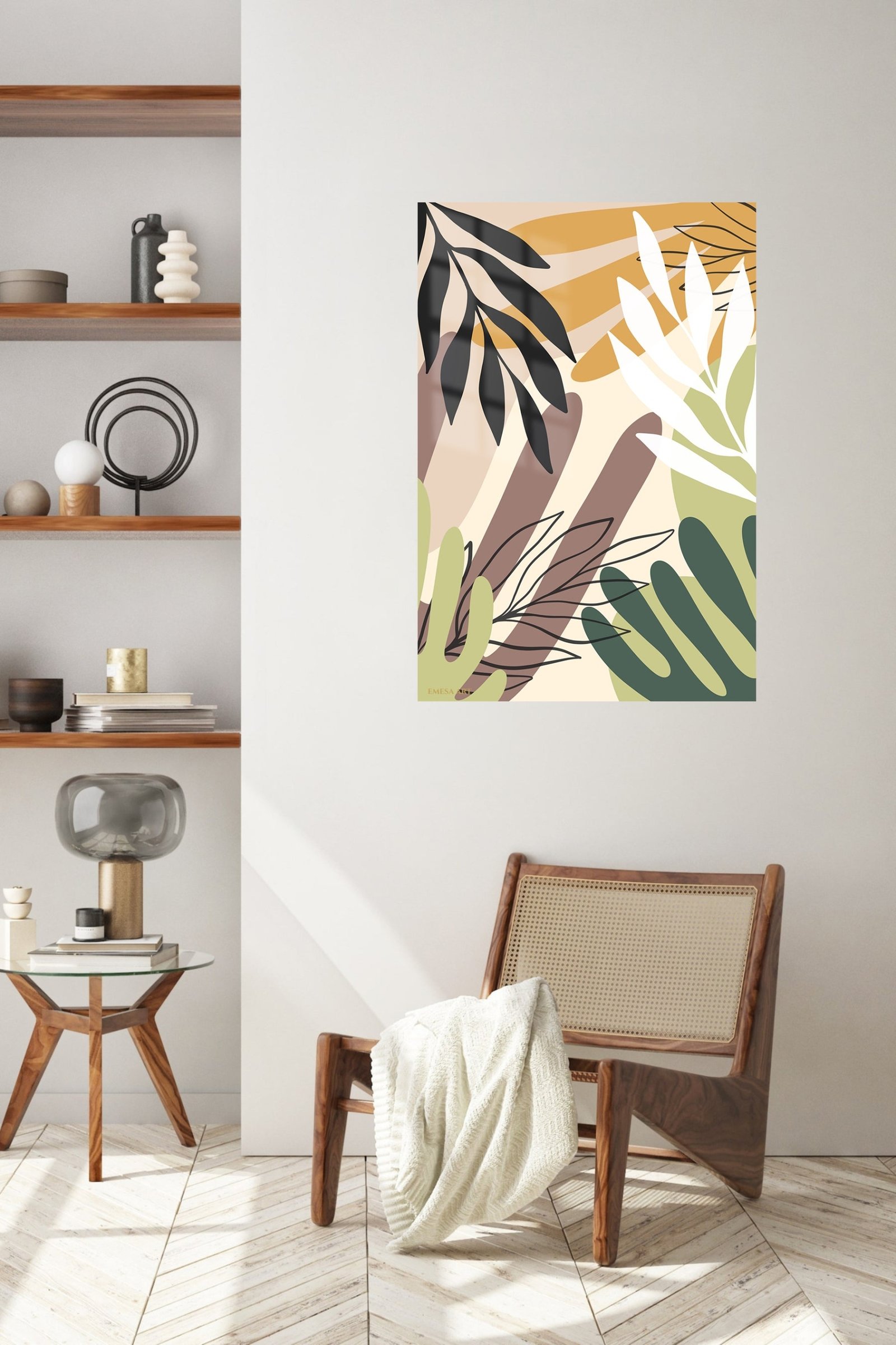 Sunlit Tropical Foliage metal wall art print, view 5