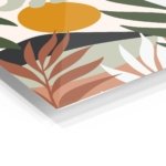 Ochre Sun Tropical Leaves metal wall art print, view 2