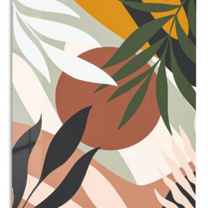 Tropical Terra Abstract metal wall art print
