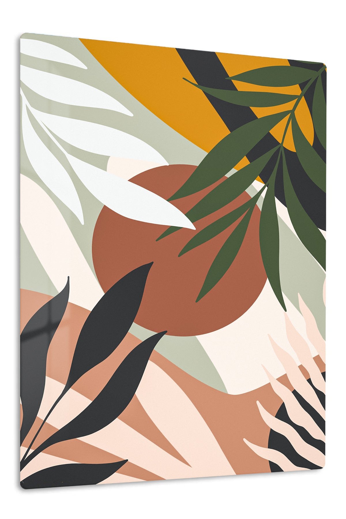 Tropical Terra Abstract metal wall art print