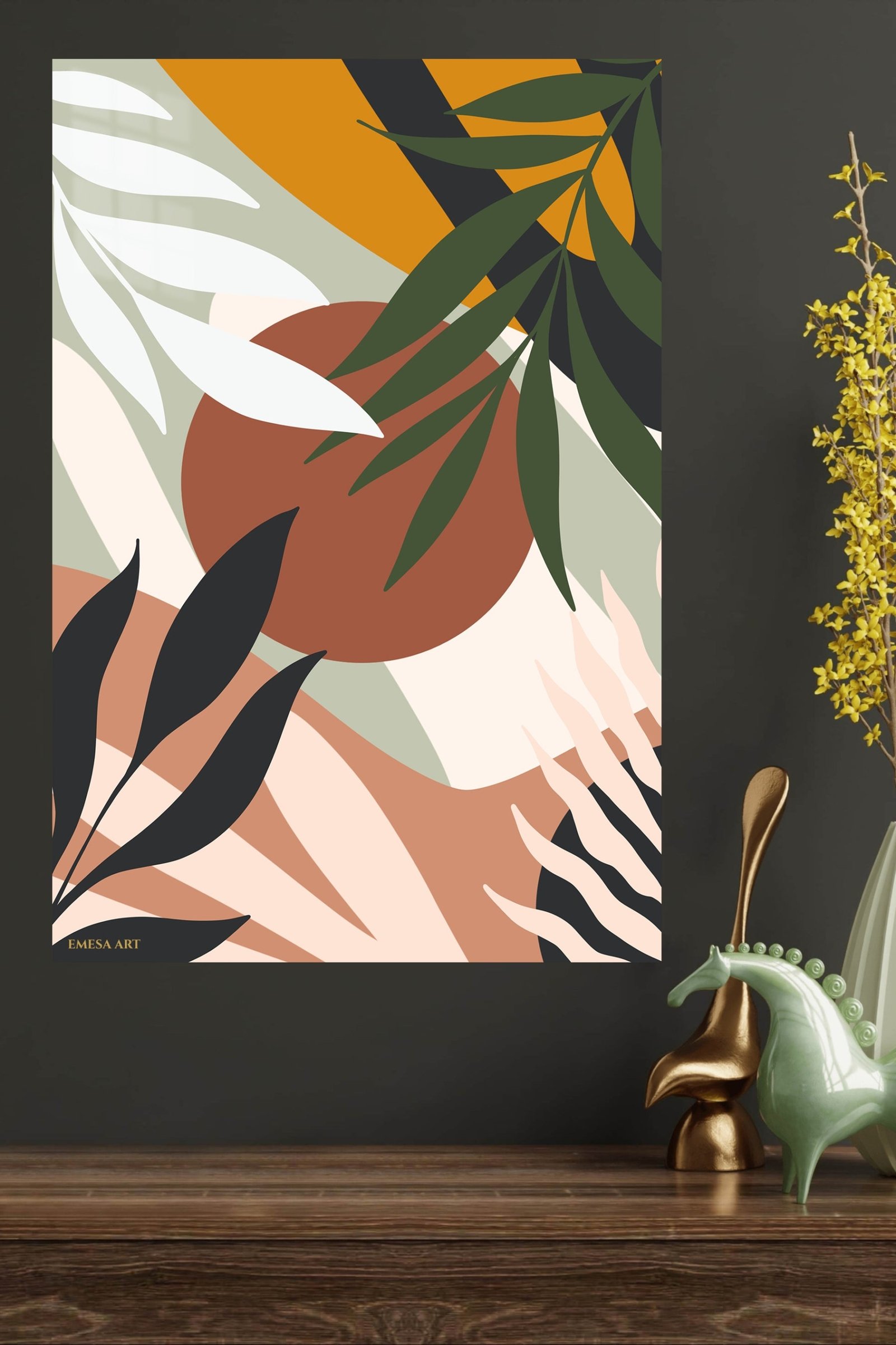 Tropical Terra Abstract metal wall art print, view 4