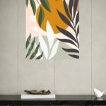 Ochre Sun Tropical Leaves metal wall art print, view 4