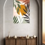 Ochre Sun Tropical Leaves metal wall art print, view 5