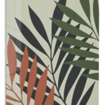 Earthy Tropical Leaf Silhouettes metal wall art print