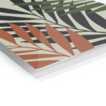 Earthy Tropical Leaf Silhouettes metal wall art print, view 2