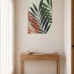 Earthy Tropical Leaf Silhouettes metal wall art print, view 5