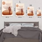 Terracotta Desert Cactus metal wall art print, view 6