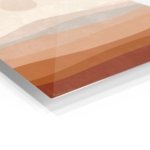 Terracotta Sun Over Layered Hills metal wall art print, view 2