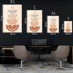 Earthy Sun Arc Composition metal wall art print, view 6