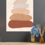 Earth Tone Stone Stack metal wall art print, view 4