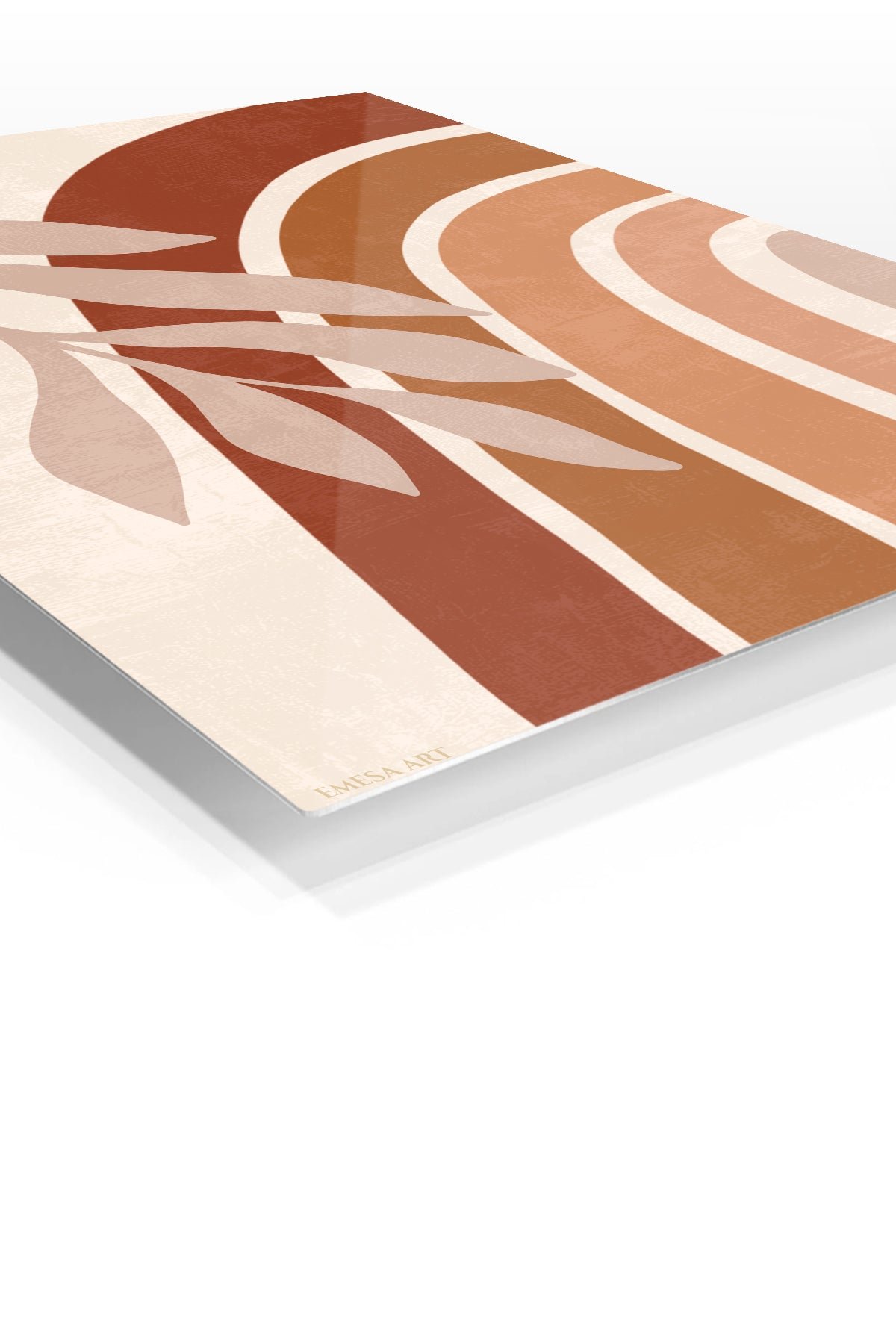 Terracotta Palm Arches metal wall art print, view 2