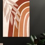 Terracotta Palm Arches metal wall art print, view 4