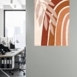 Terracotta Palm Arches metal wall art print, view 5