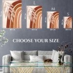 Terracotta Palm Arches metal wall art print, view 6