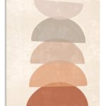 Earthy Stacked Arches metal wall art print