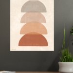 Earthy Stacked Arches metal wall art print, view 4