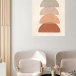 Earthy Stacked Arches metal wall art print, view 5
