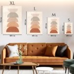 Earthy Stacked Arches metal wall art print, view 6