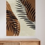 Earthy Palm Silhouettes metal wall art print, view 4