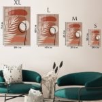 Terracotta Palm Abstraction metal wall art print, view 6